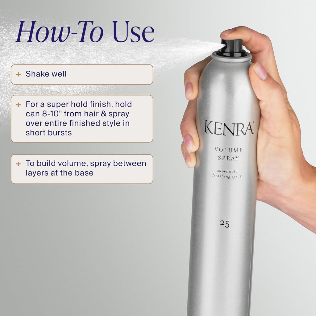 Professional Volume Spray 25 | Super Hold Finishing & Styling Hairspray | Flake-free & Fast-drying | Wind & Humidity Resistance | All Hair Types
